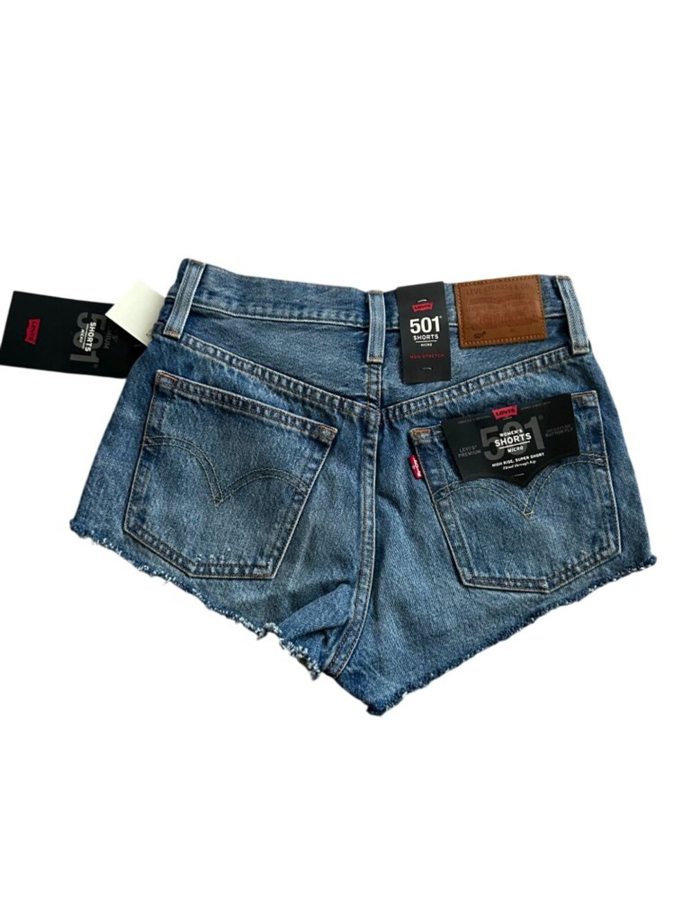LEVIS Micro High Rise Denim Shorts Size 25 NEW with tags